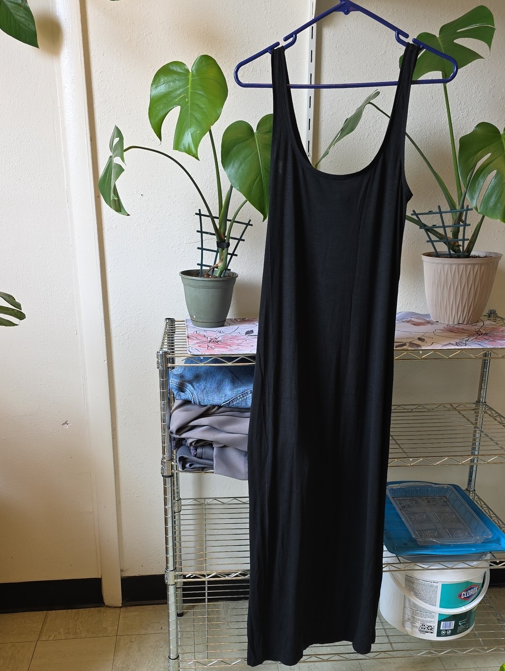 Victoria's Secret Black Scoop-Neck Maxi Dress